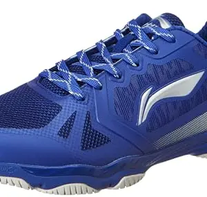 Li-Ning Ranger Lite Z1 Non-Marking Cushion Badminton Shoe(Navy Blue/Silver, UK 11)