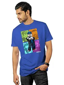 AirDrop Relaxed Fit Gaming Robl T-Shirt for Men 591 (Royal Blue, Small)