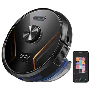 Eufy (Renewed) Eufy by Anker, RoboVac X8 Hybrid, Robot Vacuum and Mop Cleaner with iPath Laser Navigation, Twin-Turbine Technology generates 2000Pa x2 Suction, AI. Map 2.0 Technology, Wi-Fi, Perfect for Pet Owner