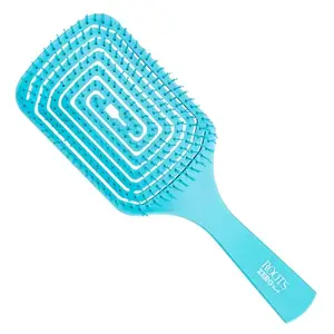 ROOTS Truglam Rectangle Vented Hair Brush | Gentle bristles | Detangling Brush for Sensitive/Wet/Dry Hair | For All Hair Types | For Men & Women | Length - 10 Inch, Model No - RZTZ-EM
