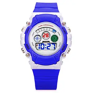Time Up Digital Dial Colorful Strap with Alarm & Backlight Watch for Kids-EF52095-302
