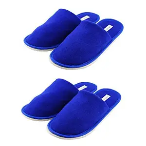 Travelkhushi Combo Slippers - Pack of 2 Pairs Blue