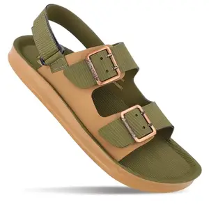 WALKAROO Men's Fashion Sandal with Cushion Insole and Lightweight for Casual Footwear - WGR58051 Olive