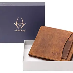 HideChief Premium Tan Genuine Leather Wallet for Men (HCW207_B)