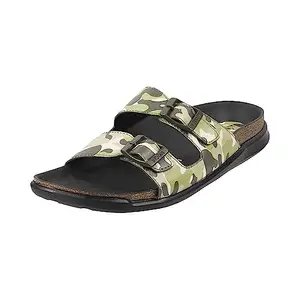 Mochi Women Green Flat Comfort Chappal UK/8 EU/41 (41-46)