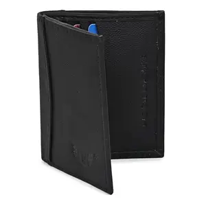 MAG BEE LEATHERS Artificial Leather Minimalist Wallet Card Holder for Mens- 06 Card Compartments (Black)