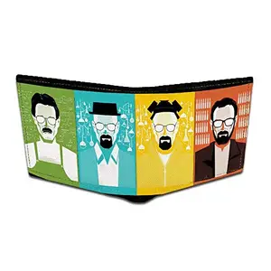 FASHION DUET Fashionduet Canvas Wallet for Men,Boys.6 Card Holder Wallet Brown,Genuine Leather Stylish bi-fold Canvas Printed Designer Multicolor Genuine Leather Wallet and Purse Card Holder