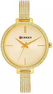 CURREN Gold Analog Watch Attractive, Stylish Looking Watch for Girls Gold Colour Analog Watch for Girls and Women