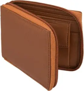 Classic World Boys Evening/Party Tan Artificial Leather Wallet (3 Card Slots)