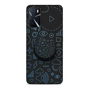 Screaming Ranngers Designer Printed Hard Matt Finish Mobile Case Back Cover with Mobile Holder for Oppo A16 / A53s 5G / A55 5G (Patterns/Mix Colour / 3D Designer)
