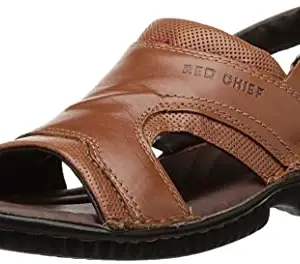 Red Chief Men's R.BRN Leather Sandal (RC7002N 1151), 9 UK (Wide)