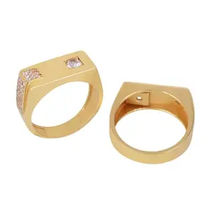 Stylish Men's Designer Ring Diamond Gold Ring For Men Ring/Gold Ring||JEWELRYRING-258-24