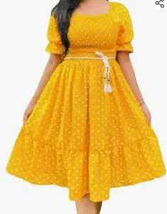 Yellow Dress for Women (Small)