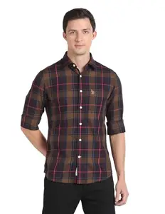 U.S. Polo Assn. Men's Regular Fit Shirt (USSHT1723_Brown