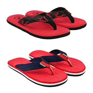 Birde Texos Premium Range of Slippers and Flip Flops For Men Combo Pack of 2 - TX-11-RED-ES-01 RED_6