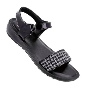 WALKAROO WL7871 Womens Fashion Sandals for Casual Wear - Black