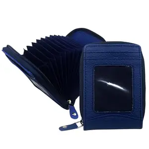 Green Dragonfly¨ Men & Women Blue Artificial Leather Card Holder (15 Card Slots)_36