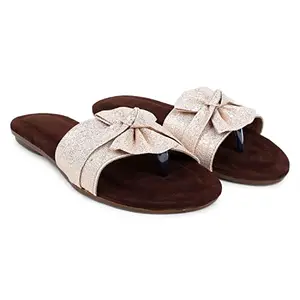 Apparel4Foot flat sandals for women Flats Sandal For Girls Stylish Fancy and comfort Trending Flat Fashion sandal Cream-37