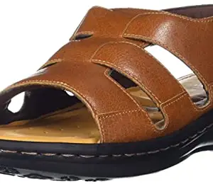 Red Chief Men's TAN Leather Sandal (RC3678 006), 10 UK