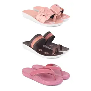 Women's Comfortable Sandal,Casual Lightweight Sandal for Everyday Wear | PCR-(3-COMBO)-1988-1990-1980-7-EURO-38
