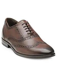 TEAKWOOD LEATHERS Teakwood Genuine Leather Formal Oxford Office Shoes for Men(Brown)