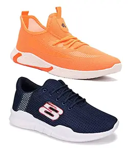 Camfoot Men's (9370-9170) Multicolor Casual Sports Running Shoes 6 UK (Set of 2 Pair)