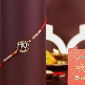fnp Eternal Glow Om Rakhi
