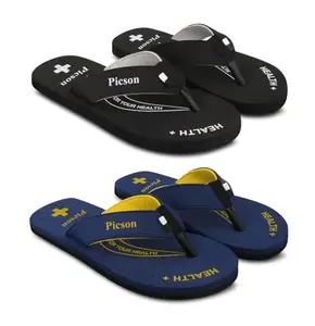 Piclite Slipper for men flip flops Daily use ortho Slippers gents Hawaii chappal outdoor slipper for men synthetic combo pack of 2