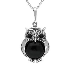 Shobhram Women's Lucky Owl of Night Pendant Necklace and The Night Guardians Long Sweater Chain Owl Pendant Necklace Lovely Animal Pendant Necklace
