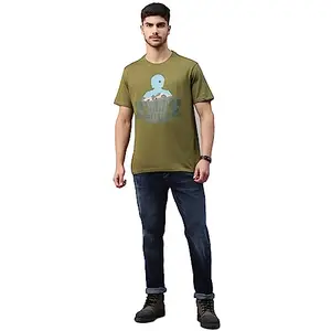 ROYAL ENFIELD Leave Home Olive T-Shirt (M) 40 CM