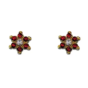 Comet Busters Non Piercing Red Stone Earring Stickers Self Adhesive Ear studs Stick Ons (ES008)