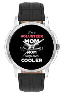 BIGOWL Wrist Watch for Men - I'm A Bengali Mom, Just Like A Normal Mom Except Way Cooler | Gift for Bengali - Analog Men's and Boy's Unique Quartz Leather Band Round Designer dial Watch