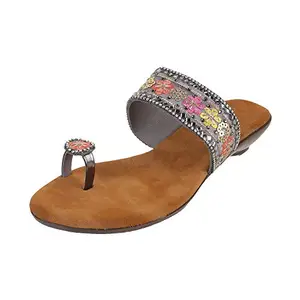 Mochi Women Synthetic Slip Ons (35-4155-29-36) 3 UK 36 EU Grey