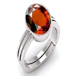 9.25 Ratti Gomed (Hessonite) Original Stone Adjustable Ring For Men And Women With Lab Certified B-03
