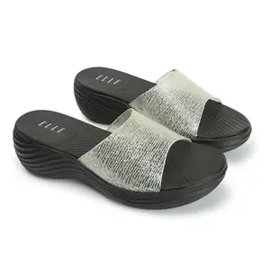 ELLE Women's Black Sandals-3 Kids UK (EL-ST-Wn-42)