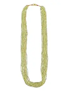 Traditional Nepali Pote, Multi-Strand Golden Pote Necklace, Layered Design