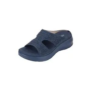 Metro Women's Blue Comfortable Slides UK/6 EU/39 (44-224)