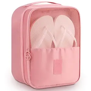 Mossio Shoe Bag Holds 3 Pair of Shoes for Travel and Daily Use Storage Pouch, Light Pink, One_Size