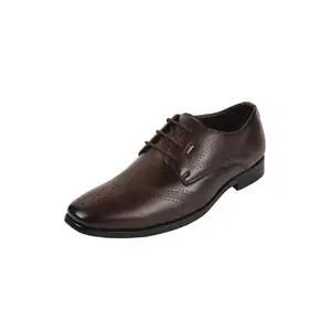 Mochi Men's Brown Leather Lace-Up Shoes UK/8 EU/42 (19-459)