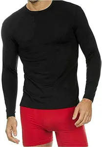 Pro Gym Men's & Women's Slim Fit Compression Top (1_BLACK_XX-Large)
