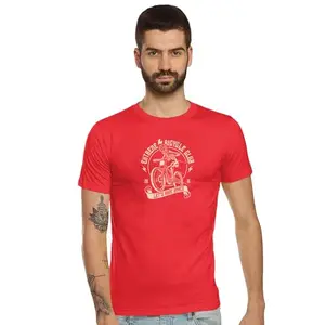 Tantra Extreme Bicycle Club Red Men Round Neck Printed Tshirt (XX-Large)