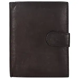 Leatherman Fashion LMN Unisex Casual Black Genuine Leather Regular Size Wallet (12 Card Slots)