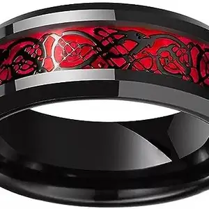 Women Black Red Dragon Ring (IR563)