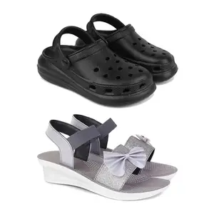 Women's Comfortable Sandal,Casual Lightweight Sandal for Everyday Wear | (Combo 2)-O23-1971-6-EURO-37