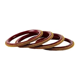 MAYA FASHION Red Plain Acrylic-Brass Gokharoo Elegant Extra Large Size Bangle | Perfect Fit for Plus Size banglesTrendy and Comfortable Fit for woman and girls | (Sku-ban1431)