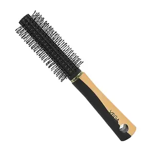 Vega Round Hair Brush (India's No.1* Hair Brush Brand) For Adding Curls, Volume & Waves In Hairs| Men and Women| All Hair Types Color May Vary, (E12-RB)
