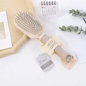 Takositio Paddle Brush for Detangling, Blowdrying and Straightening - Professional Large Hair Brush All Hair Types Hair Detangler Brush(BEIGE, Set of 1)