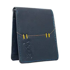 YADASS RFID Protected Leather Bi-fold Wallet for Men I 8 Card Slots I 2 Currency Compartments (YD-22107-BLU)