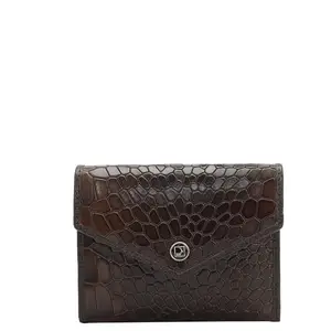 Da Milano Mini Leather Wallet for Women - Brown