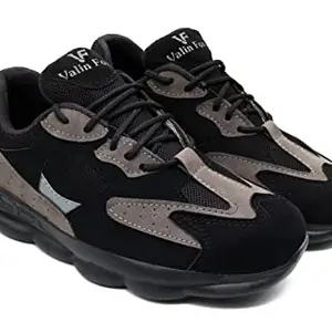 Valin Fox Running Shoes for Men Sport Shoes for Boys with Beads Technology Sole for Extra Jump (Black, Numeric_6)